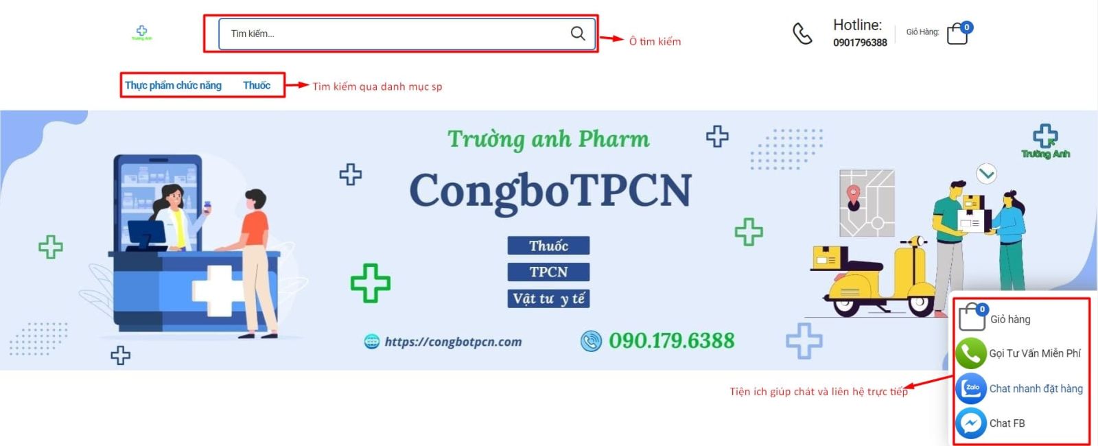 Tìm và chọn mua sản phẩm tại Congbotpcn.com
