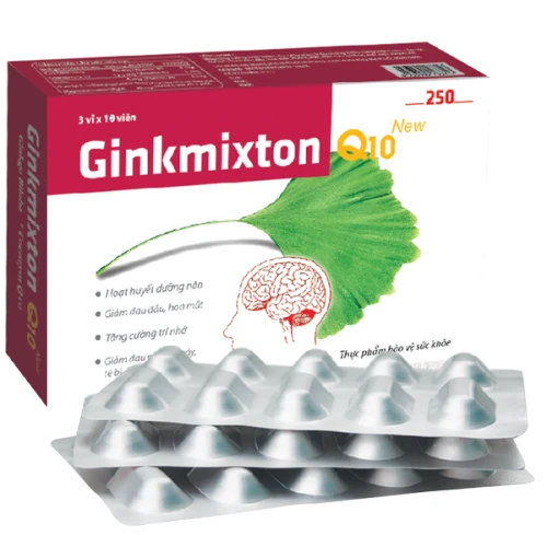 Ginkmixton 250 Q10 - Thực phẩm chức năng giảm đau đầu, chóng mặt