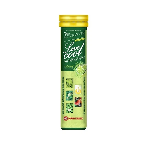 Viên sủi thanh nhiệt Livecool hương chanh - Thực phẩm mát gan