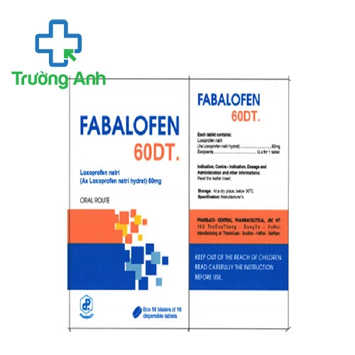 Fabalofen 60 DT Pharbaco - Thuốc giảm đau, chống viêm hiệu quả
