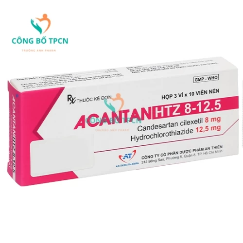 Acantan HTZ 8-12.5 - Thuốc điều trị bệnh tăng huyết áp, suy tim