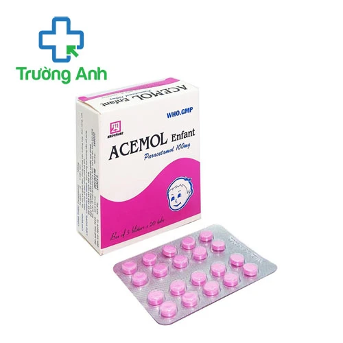 Acemol Enfant 100mg Nadyphar - Thuốc giảm đau hạ sốt hiệu quả