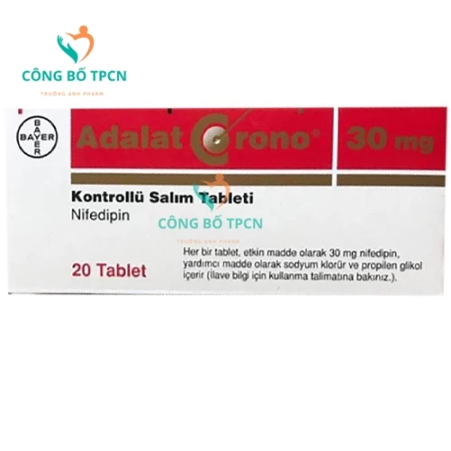 Adalat Crono 30mg - Thuốc điều trị bệnh cao huyết áp hiệu quả