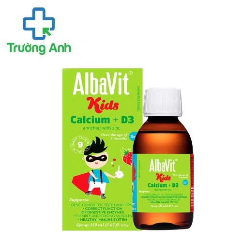 Albavit Kids Calcium+ D3 Sol - Giúp phát triển xương và răng