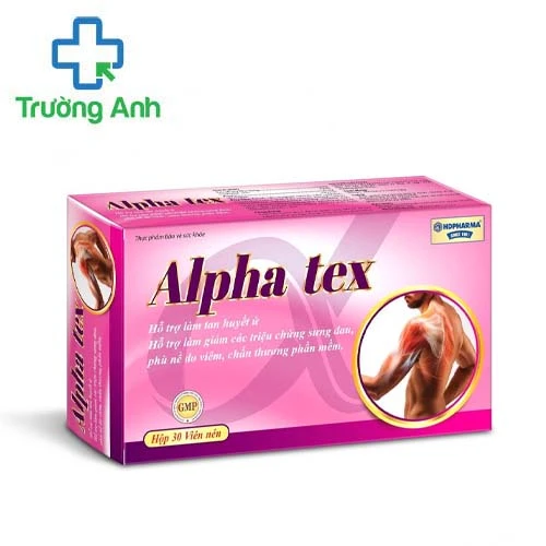 Alpha Tex - Hỗ trợ làm tan huyết ứ máu tụ do chấn thương phần mềm