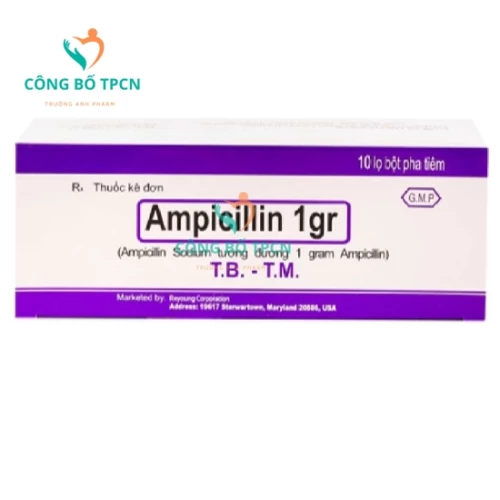 Ampicillin 1gr Mỹ - Thuốc điều trị các bệnh nhiễm khuẩn thông thường hiệu quả