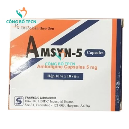 Amsyn 5 - Thuốc điều trị tăng huyết áp hiệu quả của Ấn Độ