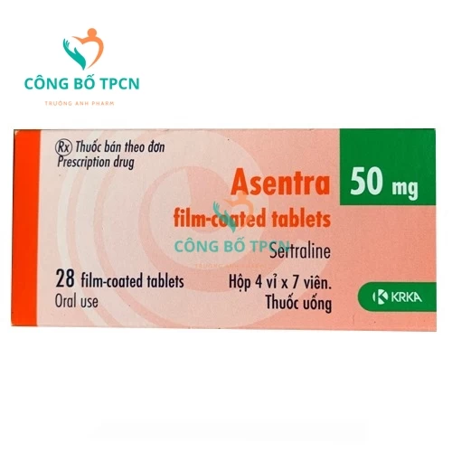 Asentra 50mg - Thuốc điều trị trầm cảm của Slovenia