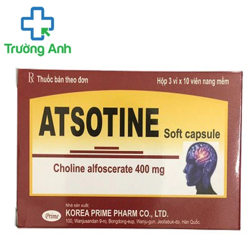 Atsotine Soft Capsule 400mg - Thuốc điều trị đột quỵ, chấn thương sọ não