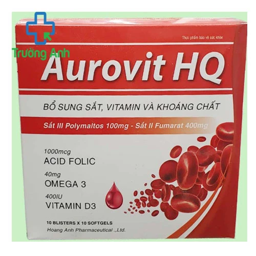 Aurovit HQ - Bổ sung sắt, vitamin và khoáng chất cho cơ thể