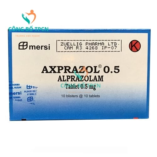 Axprazol 0.5 - Thuốc điều trị hội chứng lo âu, hoảng sợ