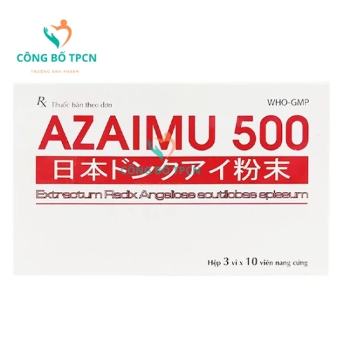 Azaimu 500 - Giúp điều trị thiếu máu, hoạt huyết, điều kinh hiệu quả