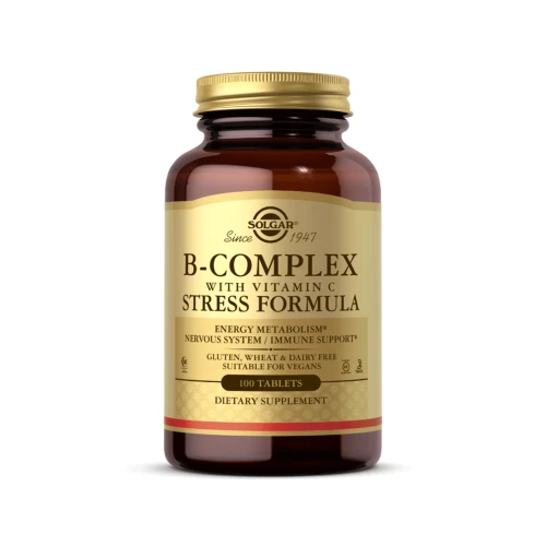 B-Complex with Vitamin C Stress Formula -  Tăng chuyển hóa năng lượng cơ thể và hoạt động của não.