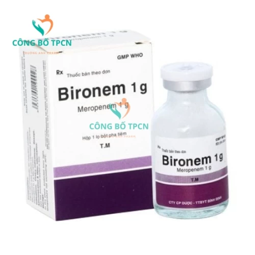 Bironem 1g Bidiphar - Thuốc điều trị nhiễm khuẩn hiệu quả