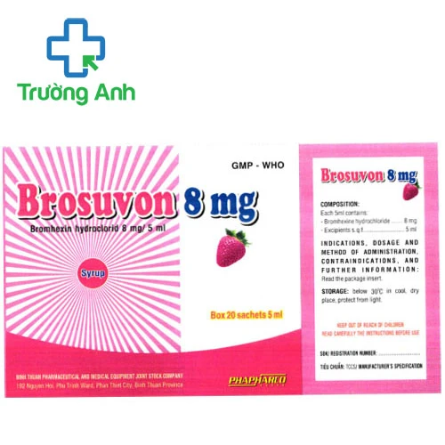 Brosuvon 8mg Phapharco - Thuốc long đờm hiệu quả