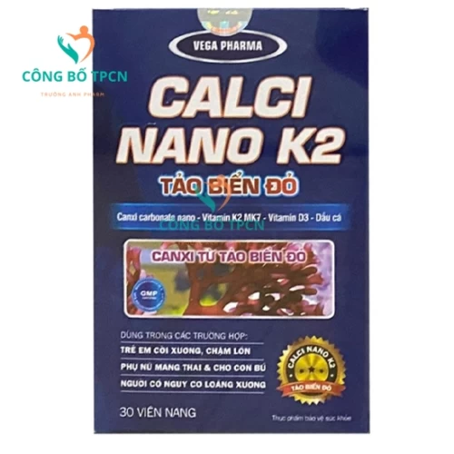 Calci Nano K2 Tảo biển đỏ - Giúp bổ sung calci hiệu quả