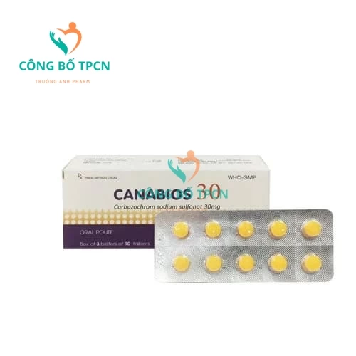 Canabios 30 Pharbaco - Thuốc cầm máu hiệu quả