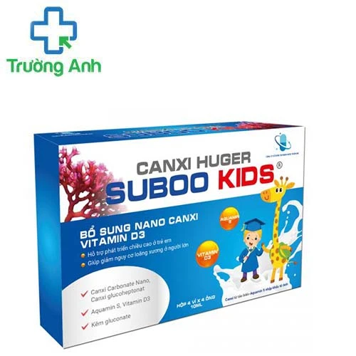 Canxi Huger Suboo Kids - Hỗ trợ giảm các triệu chứng còi xương