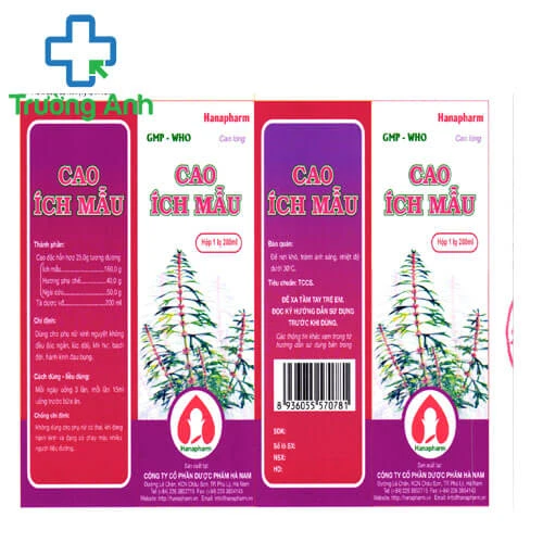 Cao ích mẫu Hanapharm - Hỗ trợ điều hòa kinh nguyệt hiệu quả