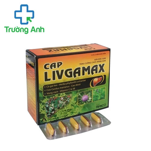 Cap Livgamax - Hỗ trợ điều trị viêm gan, gan nhiễm mỡ