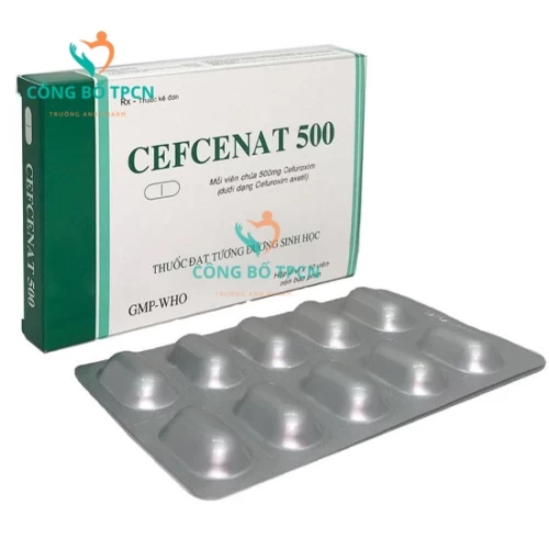 Cefcenat 500 Tipharco - Thuốc điều trị nhiễm khuẩn hiệu quả