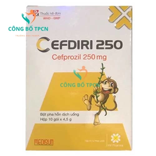 Cefdiri 250 Medisun - Thuốc điều trị bệnh nhiễm khuẩn hiệu quả