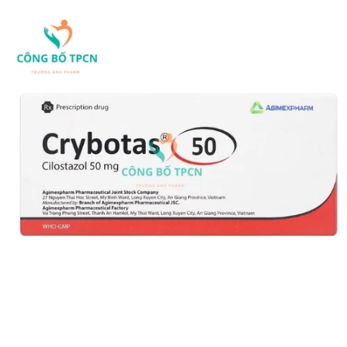 Crybotas 50 Agimexpharm - Thuốc điều trị thiếu máu cục bộ