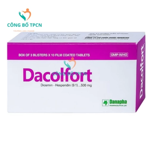 Dacolfort Danapha - Thuốc điều trị bệnh suy tĩnh mạch, bệnh trĩ