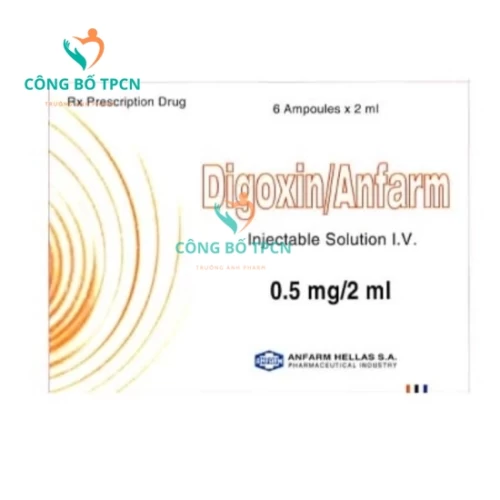 Digoxin/Anfarm 0.5mg/2ml - Thuốc điều trị rối loạn nhịp tim hiệu quả
