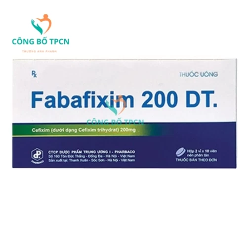 Fabafixim 200 DT. Pharbaco - Thuốc điều trị nhiễm khuẩn hiệu quả