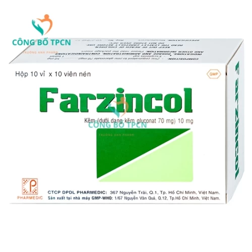 Farzincol 10mg - Giúp bổ sung kẽm cho cơ thể hiệu quả