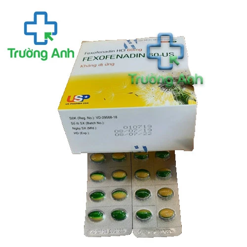 Fexofenadin 60-US (viên nang) - Thuốc viêm mũi dị ứng hiệu quả US Pharma USA