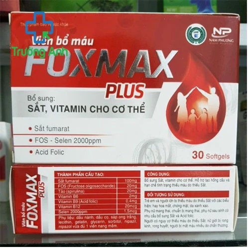 Viên bổ máu  FOXMAX PLUS - Bổ sung sắt, vitamin cho cơ thể