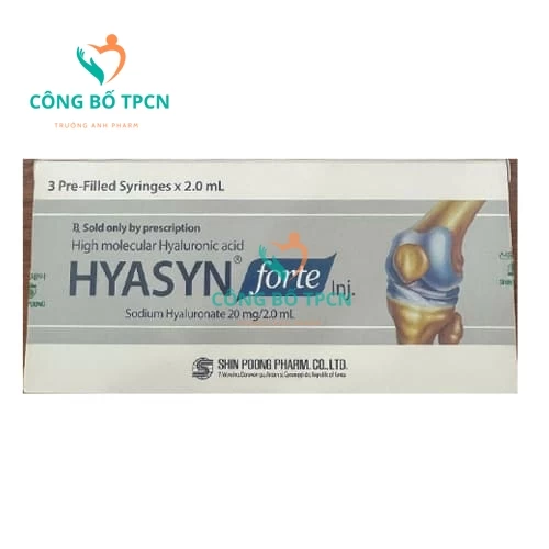 Hyasyn Forte 20mg/2ml Shin Poong - Thuốc điều trị viêm khớp gối hiệu quả