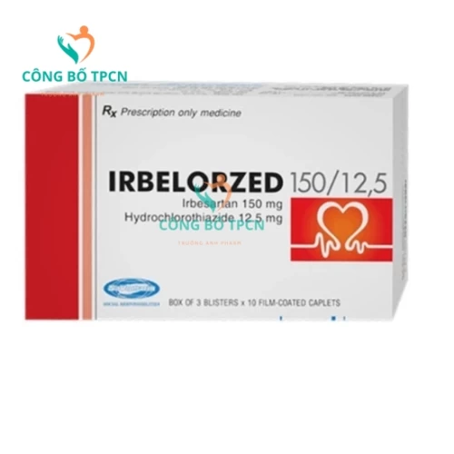 Irbelorzed 150/12,5 Savipharm - Thuốc điều trị tăng huyết áp