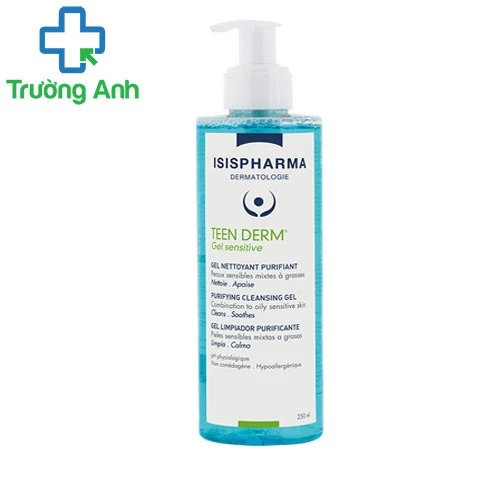 Isis Pharma Teen Derm Gel Sensitive - Gel rửa mặt, ngừa mụn hiệu quả
