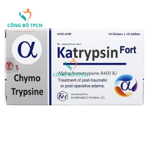 Katrypsin Fort 8.400IU Khapharco - Thuốc điều trị phù nề