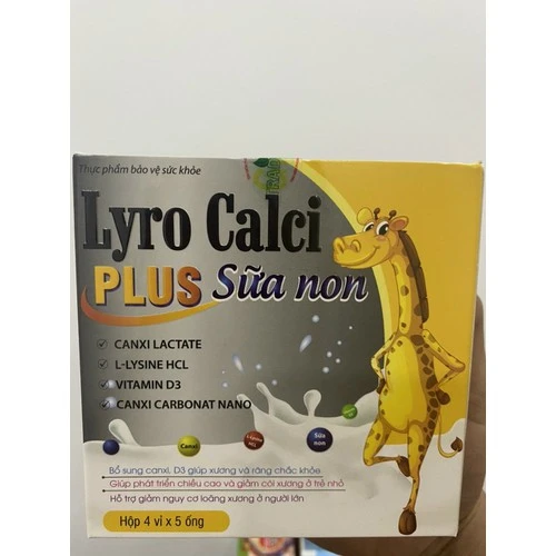 Lyro Calci Plus Sữa non - Bổ sung canxi, D3, vitamin, khoáng chất 