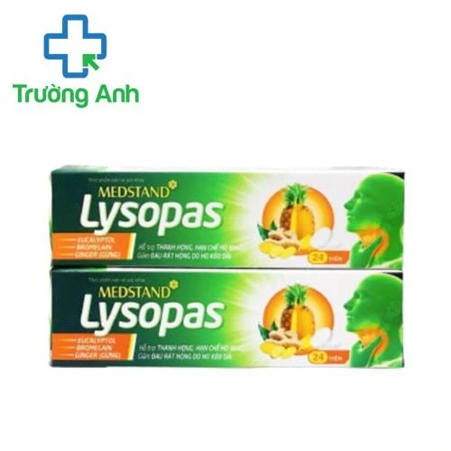 Medstand Lysopas - Giúp giảm ho, đau rát họng hiệu quả