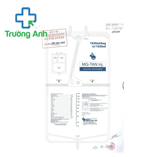 Mg-tan Inj (1920ml) - Cung cấp nước, điện giải và acid amin cho cơ thể