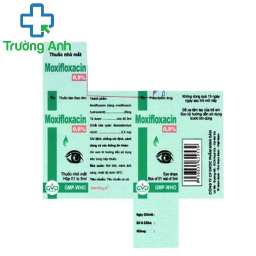 Moxifloxacin 0,5% MD Pharco - Thuốc điều trị nhiễm khuẩn hiệu quả