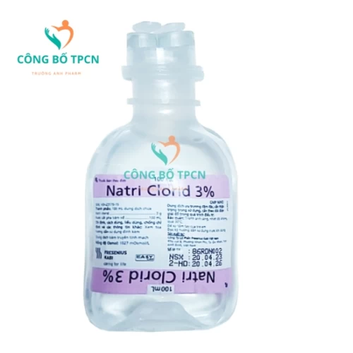 Natri clorid 3% 100ml Fresenius Kabi - Bù nước và điện giải