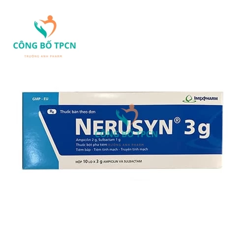 Nerusyn 3g - Thuốc điều trị các bệnh nhiễm khuẩn hiệu quả
