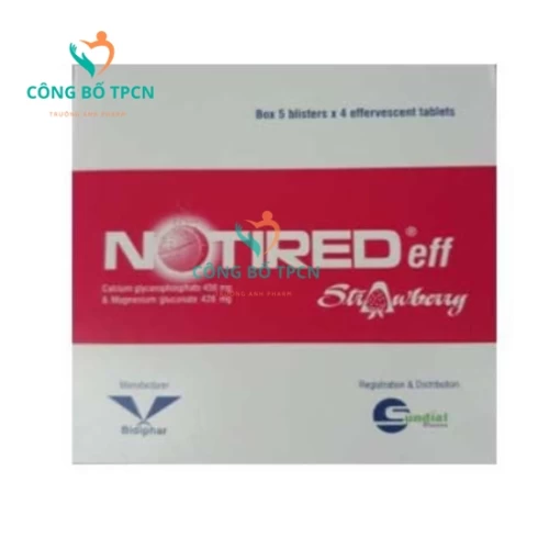 Notired Eff Strawberry Bidiphar - Thuốc điều trị suy nhược hiệu quả