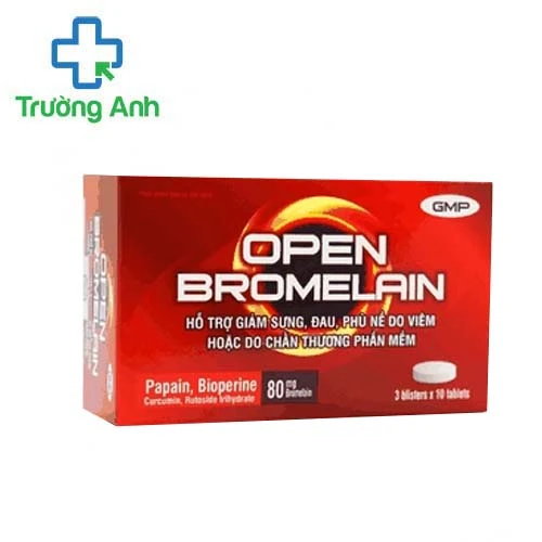 Open Bromelain - Hỗ trợ giảm sưng, phù nề do viêm