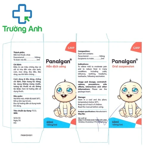 Panalgan 160mg/5ml DCL (chai 60ml) - Điều trị các chứng đau và sốt
