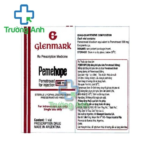 Pemehope 500 - Thuốc điều trị bệnh ung thư phổi của Ấn Độ
