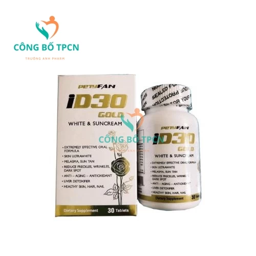 ID30 Gold - Viên uống trắng da, chống nắng của Mỹ