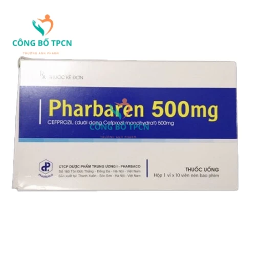Pharbaren 500mg Pharbaco - Thuốc điều trị bệnh nhiễm khuẩn