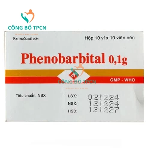 Phenobarbital 0,1g Vidipha - Thuốc điều trị động kinh hiệu quả